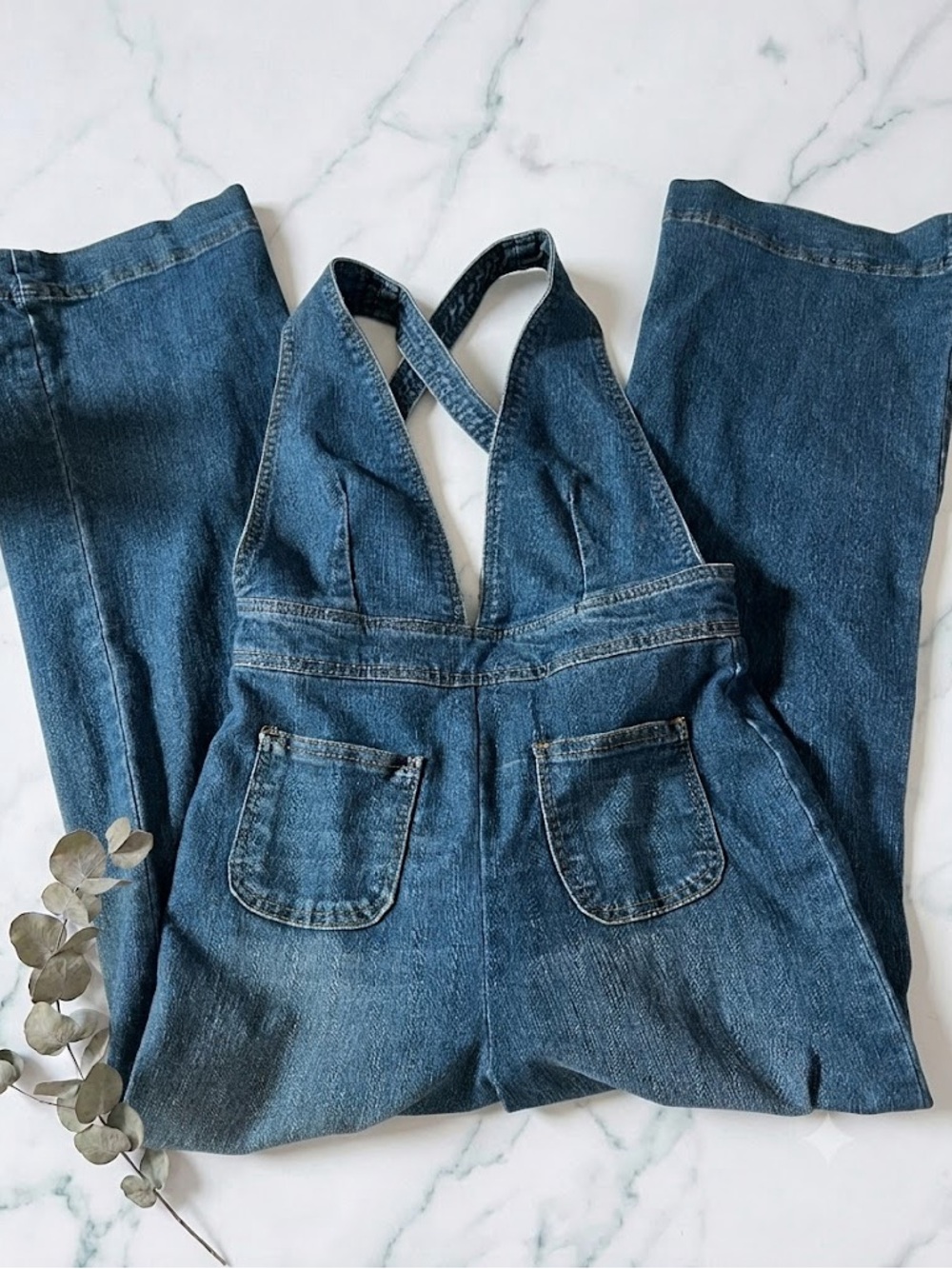 Women's Blue Denim Jumpsuit Overalls